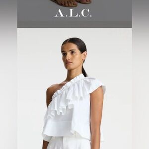 A.L.C. PIA COTTON ONE SHOULDER TOP